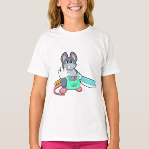 Mouse as Hairdresser with Scissors & Comb T-Shirt