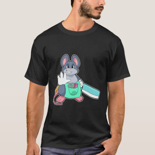 Mouse as Hairdresser with Scissors  Comb T_Shirt