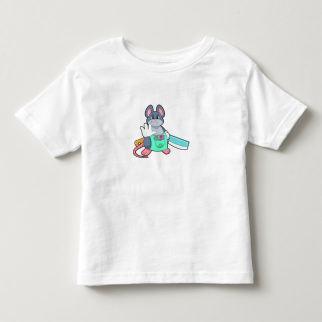 Mouse as Hairdresser with Scissors & Comb Toddler T-shirt (Front)