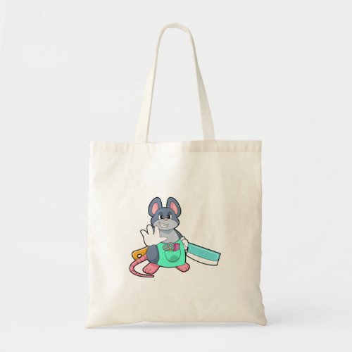 Mouse as Hairdresser with Scissors  Comb Tote Bag