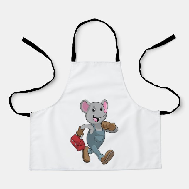 Mouse as Handyman with Toolbox Apron (Front)