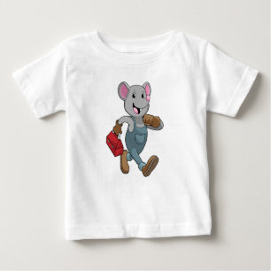 Mouse as Handyman with Toolbox Baby T-Shirt