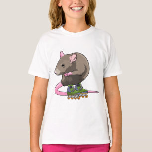 Mouse as Inline skater with Inline skates T-Shirt