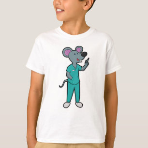 Mouse as Nurse at Vaccination with Syringe T-Shirt