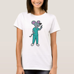 Mouse as Nurse at Vaccination with Syringe T-Shirt