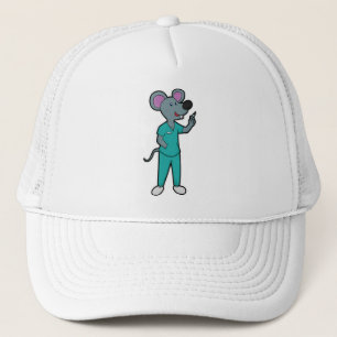 Mouse as Nurse at Vaccination with Syringe Trucker Hat