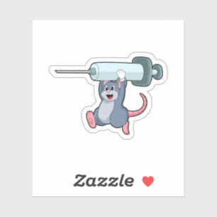 Mouse as Nurse with Syringe.PNG Sticker