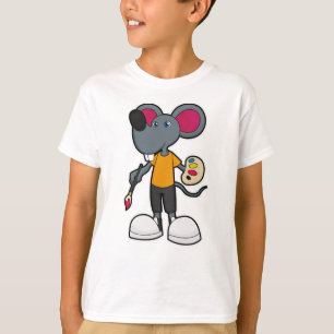 Mouse as Painter with Paint & Brush T-Shirt
