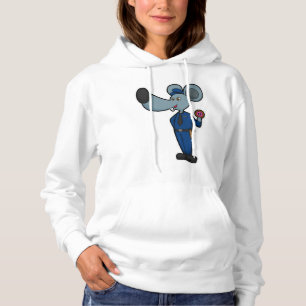 Mouse as Police officer with Donut Hoodie