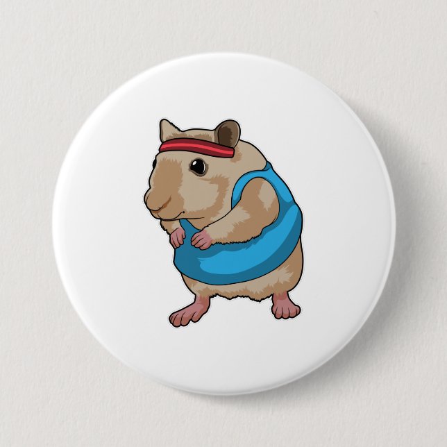 Mouse as Runner with Headband Button (Front)