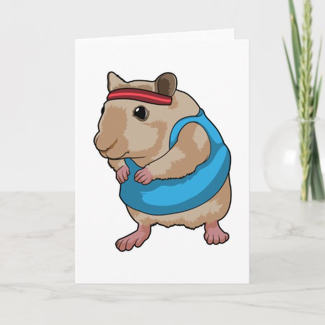 Mouse as Runner with Headband Card (Front)