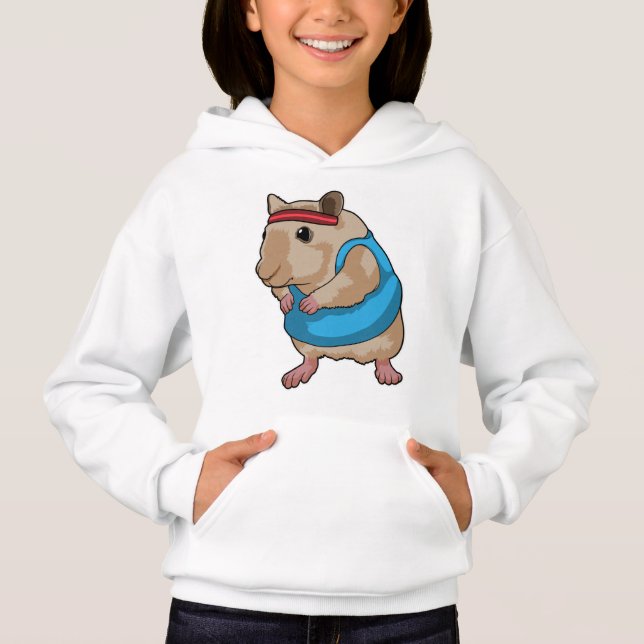 Mouse as Runner with Headband Hoodie (Front)