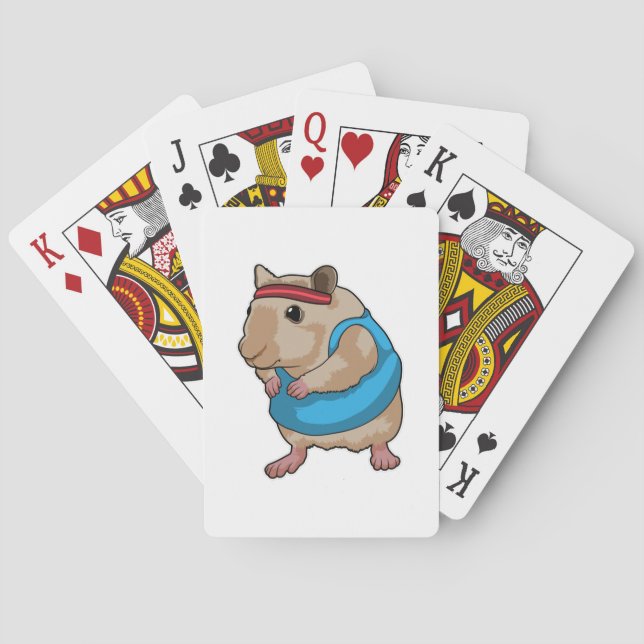 Mouse as Runner with Headband Poker Cards (Back)