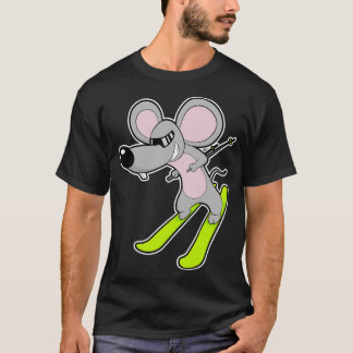 Mouse as Skier with Ski 1 T-Shirt