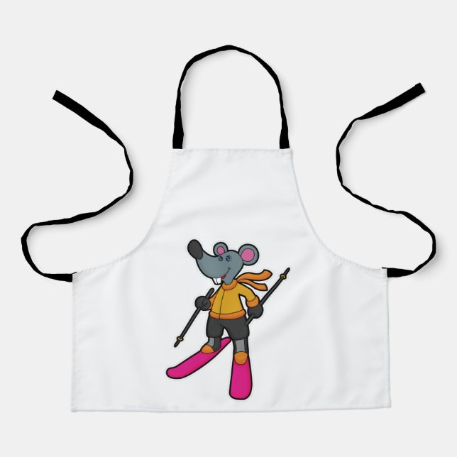 Mouse as Skier with Ski Apron (Front)