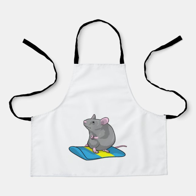 Mouse as Snowboarder with Snowboard Apron (Front)