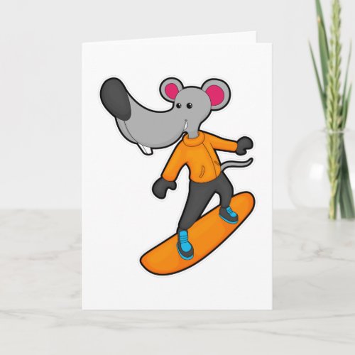 Mouse as Snowboarder with Snowboard Card