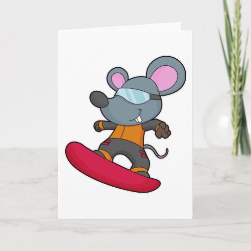 Mouse as Snowboarder with Snowboard Card