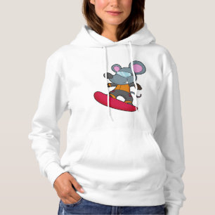 Mouse as Snowboarder with Snowboard Hoodie