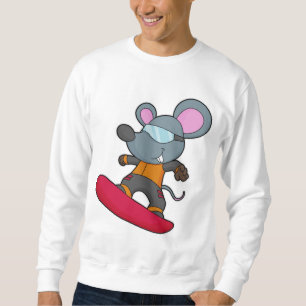 Mouse as Snowboarder with Snowboard Sweatshirt