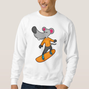 Mouse as Snowboarder with Snowboard Sweatshirt