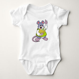 Mouse as Teacher with Book Baby Bodysuit