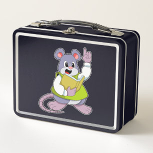 Mouse as Teacher with Book Metal Lunch Box