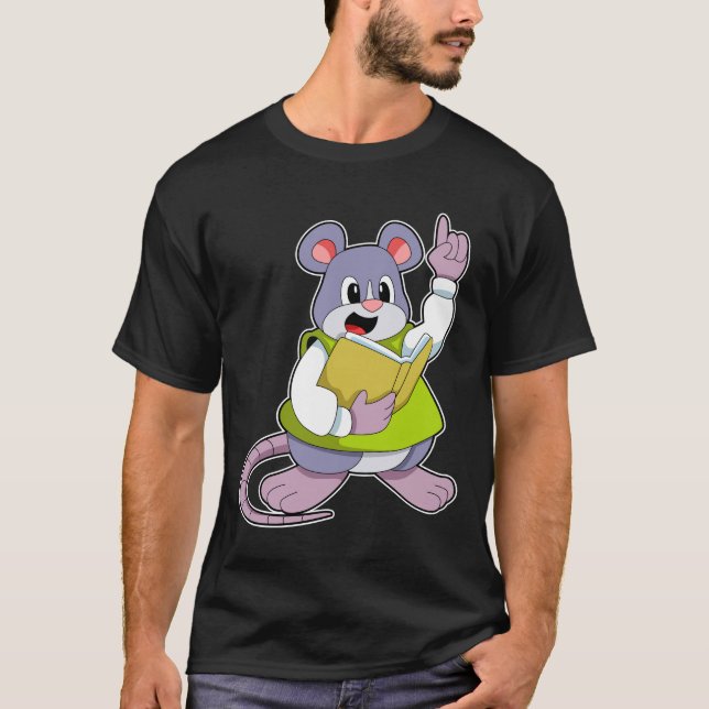 Mouse as Teacher with Book T-Shirt (Front)