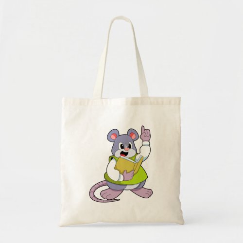 Mouse as Teacher with Book Tote Bag