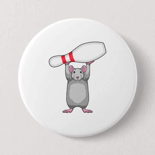Mouse at Bowling with Bowling pin (Front)