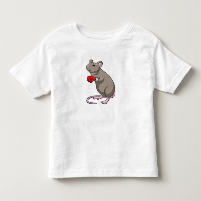 Mouse at Boxing with Boxing gloves Toddler T-shirt (Front)