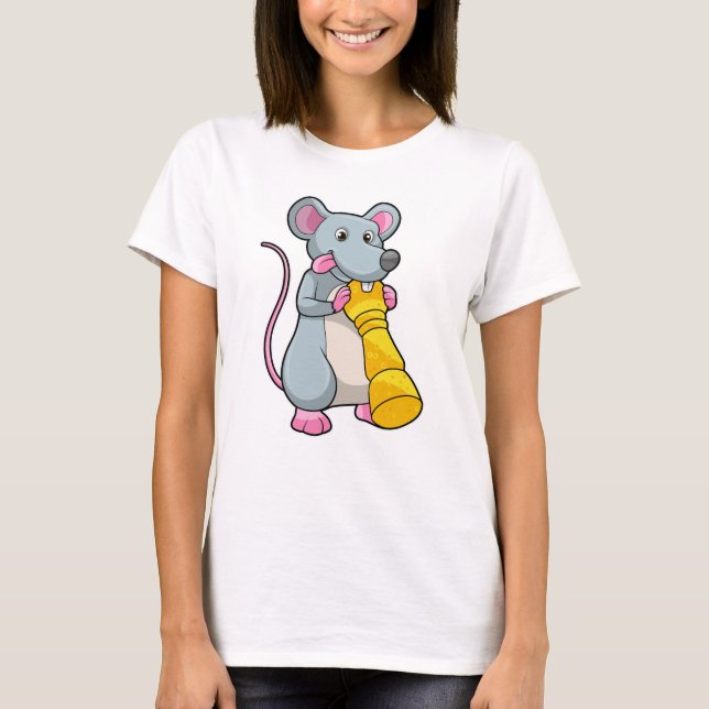 Mouse at Chess with Chess piece Pawn T-Shirt (Front)