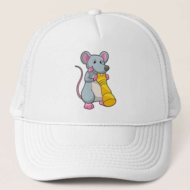 Mouse at Chess with Chess piece Pawn Trucker Hat (Front)