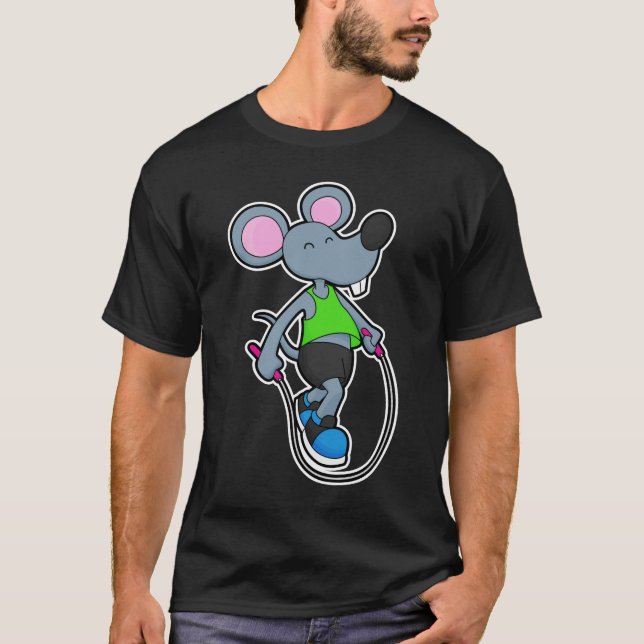 Mouse at Fitness with Rope T-Shirt (Front)