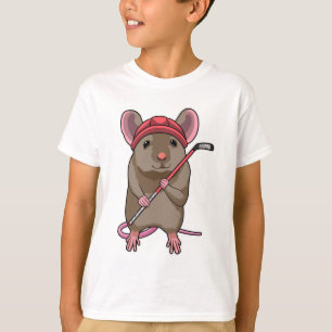 Mouse at Ice hockey with Ice hockey stick T-Shirt