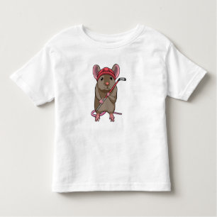 Mouse at Ice hockey with Ice hockey stick Toddler T-shirt