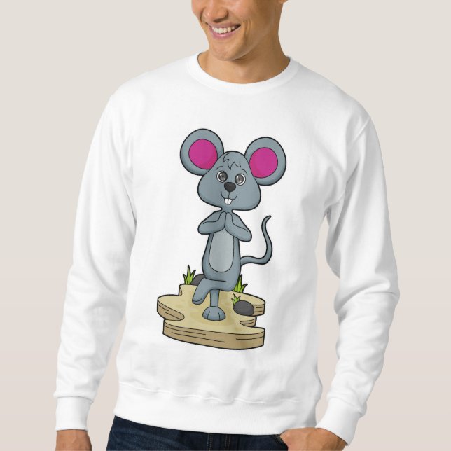 Mouse at Yoga Fitness Sweatshirt (Front)
