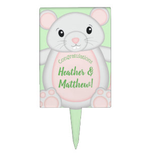 Mouse Baby Shower Cake Topper