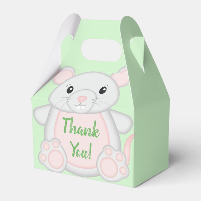 Mouse Baby Shower Favor Boxes (Front Side)