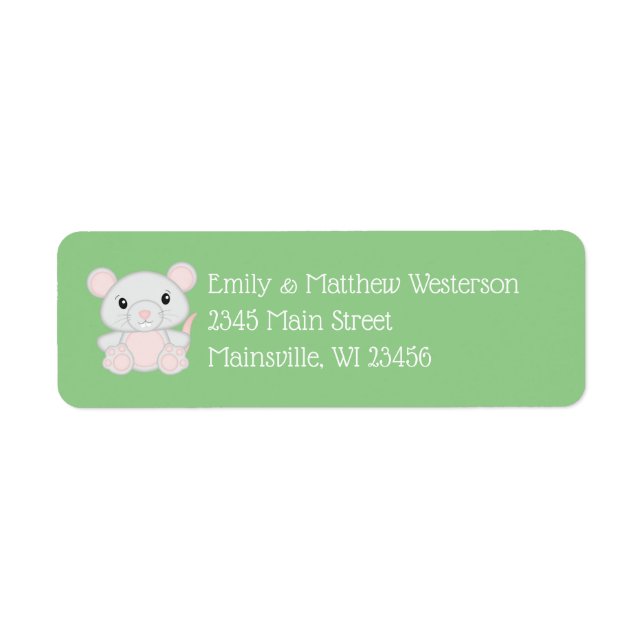 Mouse Baby Shower Label (Front)