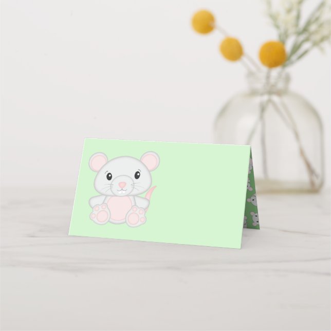 Mouse Baby Shower Place Card (Front)