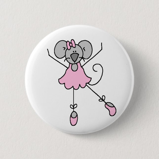 Mouse Ballerina Three Button (Front)