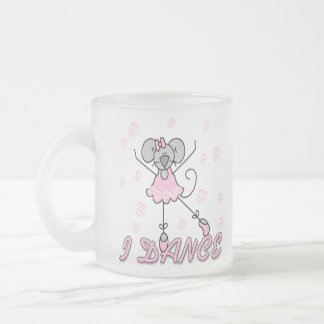 Mouse Ballet I Dance Frosted Glass Coffee Mug