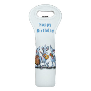 Mouse Band Musical Birthday Wine Bag