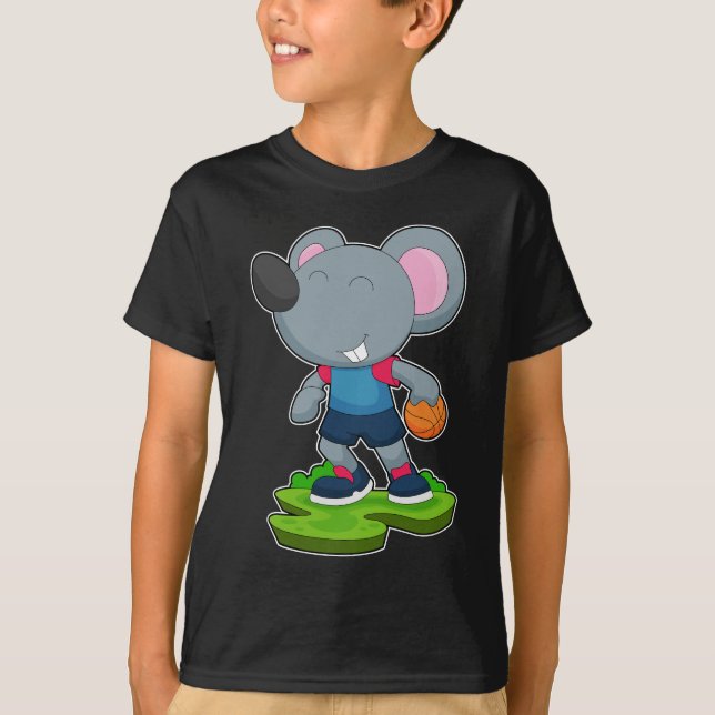 Mouse Basketball player Basketball T-Shirt (Front)