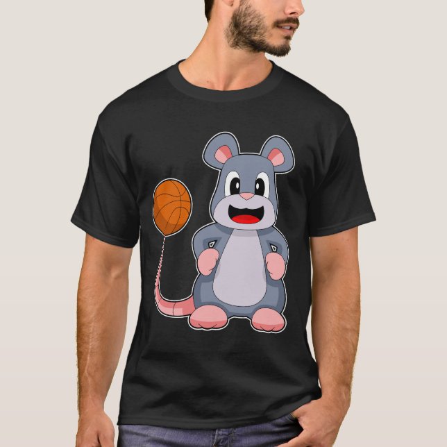 Mouse Basketball player Basketball T-Shirt (Front)