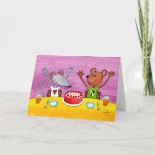 Mouse & Bear Party Card