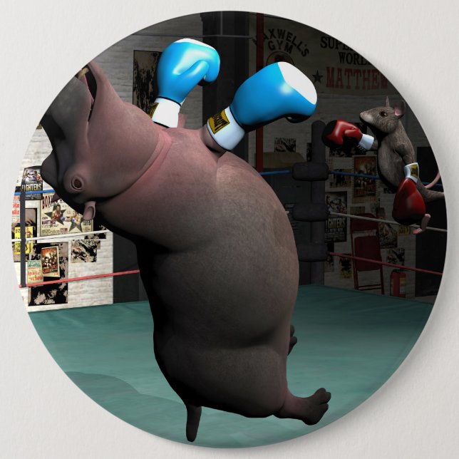 Mouse Beats Hippo KO Button (Front)