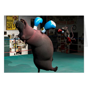 Mouse Beats Hippo KO Cards