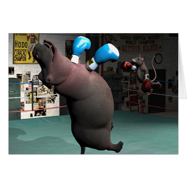 Mouse Beats Hippo KO Cards (Front Horizontal)